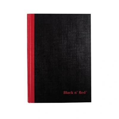 Imagen de Black n&#039; Red Casebound Notebook, Ruled, 8.25 x 5.875 Inches, 96 Pages (192 Sides) (E66857) by Mead
