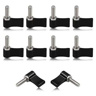 Imagen de SPEEDWOX 10 pomos giratorios M5 de 17 mm, tornillo palanca pulgar ajustable, con una sola ala, aleación aluminio rojo para equipos electrónicos