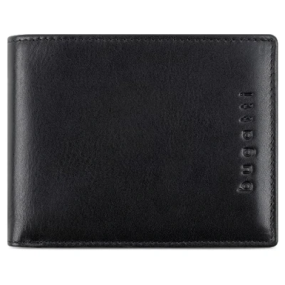 Imagen de Bugatti Romano Cartera Hombre Cuero con Bloqueo RFID y Monedero, Slim, Negro, Talla única, Clásico