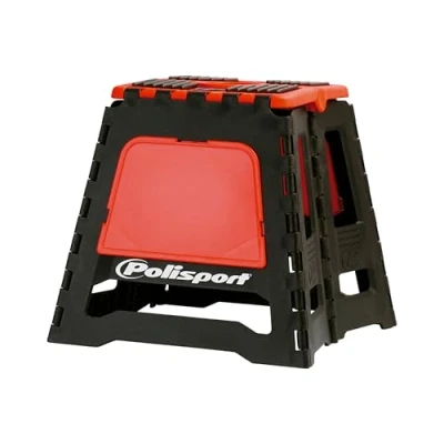 Imagen de Polisport 8981500004 Caballete Plegable de Polipropileno y Goma, Ligero fácil Transportar con el Logo Pintado en Relieve. Diseño Color Rojo