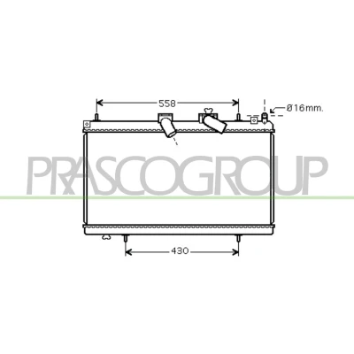 Imagen de PRASCO CI523R007 Radiador, refrigeración del motor Aluminio 380 692 32 Aletas soldadas PEUGEOT: 607 Berlina, 407 Coupé
