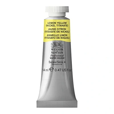 Imagen de Winsor &amp; Newton Acuarela Profesional Pintura de Acuarela, Alta Luminosidad, Resistente a la Luz, Calidad Archivo, Tubo 14 ML, Color Amarillo Limon