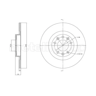 Imagen de METELLI 23 1760C Disco de freno 290,0 12,0 5 71,1 macizo barnizado PEUGEOT: 308 II Hatchback, SW 2, Expert III Furgón, CITROËN: C4 Grand Picasso 2