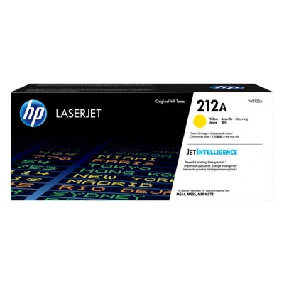 Imagen de HP 212A W2122A, Amarillo, Cartucho Tóner Original, de 4.500 páginas, para impresoras Color LaserJet Enterprise serie M554, M555 y M578