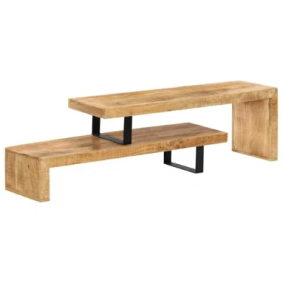 Imagen de vidaXL Mueble para la TV Mobiliario Multimedia de Hogar Centros Entretenimiento Articulos Casa Muebles Television Bricolaje Madera Mango Maciza