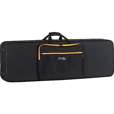 Imagen de Rocktile EBSCR 2122BK Funda de transporte para bajo eléctrico Bolsa práctico acolchada con mochila Bolsillo partituras o libros Estuche ligera todos los bajos eléctricos negro