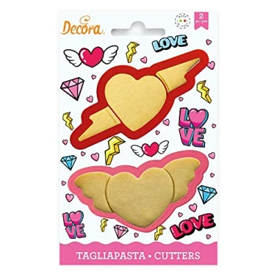 Imagen de Decora 0255063 Love Plastic Cookie Cutters Set of 2