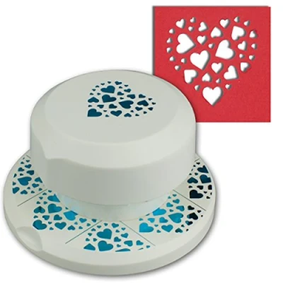 Imagen de Punzón volador Artoz Corazón con corazones pequeños para tarjetas de posicionamiento libre la confección cumpleaños, invitaciones y mucho más