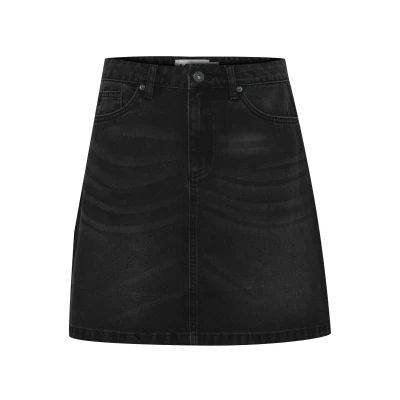 Imagen de ICHI Ihaveny Falda acampanada, Mujer, Talla: 44, Washed black