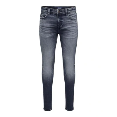 Imagen de ONLY &amp; SONS Onswarp Skinny Jax Dbd 8795 Dcc Dnm Vd Jeans, Dark Azul Denim, 30W / 34L Hombres