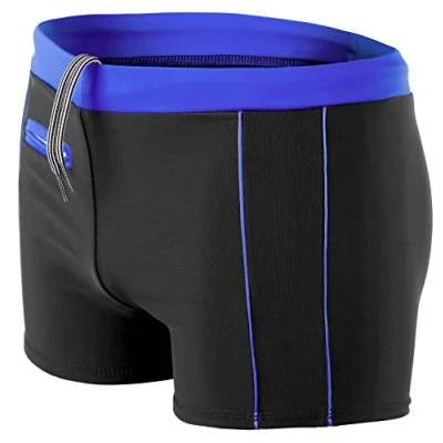 Imagen de Aquarti Bañador para Hombre Tipo Boxer, 010 Negro/Azul, 3XL