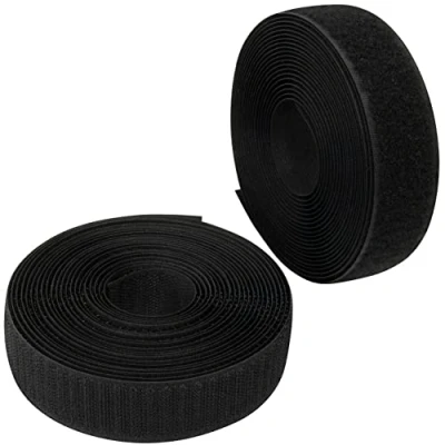 Imagen de AERZETIX C65958 Cinta/rollo de scratch 30mm 5 metros auto agarre organizador/sujetacables tira enganche bolsa prenda correa color: negro en poliamida y poliéster