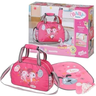 Imagen de BABY born Bolso cambiador Para muñecas con cambiador, crema y pañal de hasta 43 cm Edad: 3+ años, Rosa