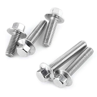 Imagen de SEAFRONT Tornillo de Brida SS304, 10 Uds., Tornillos Hexagonal Acero Inoxidable M6, Tapa, Cabeza Arandela, Sujetador (M6 * 16)