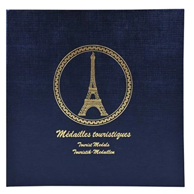 Imagen de Exacompta Carpeta de Anillos Recuerdo medallas turísticas, 24,5 x 25 cm, Color Azul Marino y Cubierta Decorativa, Multicolor, 27.5 26.5 5.5 cm