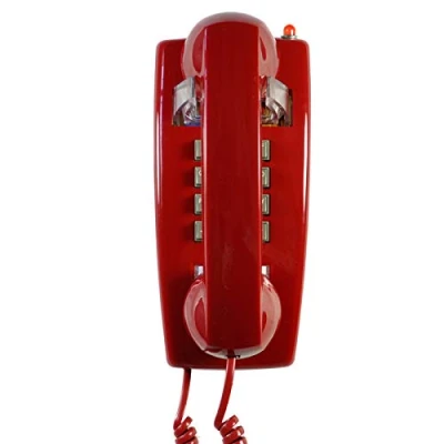 Imagen de ATAAY Fixed Landline Telephone Corded Phone Wall Mounted with Loud Ringer and Handset Volume Control Caller Indicator Flashes