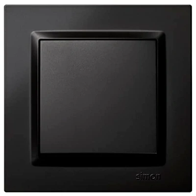 Imagen de Simon Interruptor Conmutador, Serie 10, 230V, de Pared Interior, Fácil Instalar, Incluye Marco, Tapa y Mecanismo, Color Negro