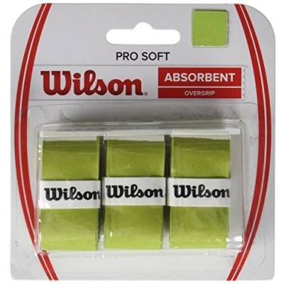 Imagen de Wilson Pro Soft 3 Pack, Overgrips Raqueta Unisex Adulto, Verde (Green), Pack
