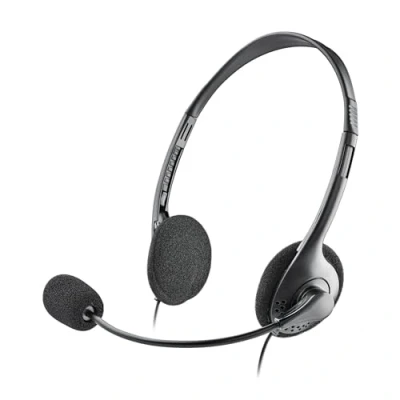 Imagen de NGS MS103 MAX Auriculares con Cable, Cascos Cable para Ordenador, Micrófono, Diadema y Micro Ajustables, Ligeros, Control de Volumen, Conexión Jack 3.5 mm, Longitud 1.5 m