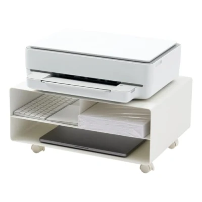 Imagen de YAMAZAKI home Tower Soporte para Impresora de sobremesa, Talla única, Color Blanco