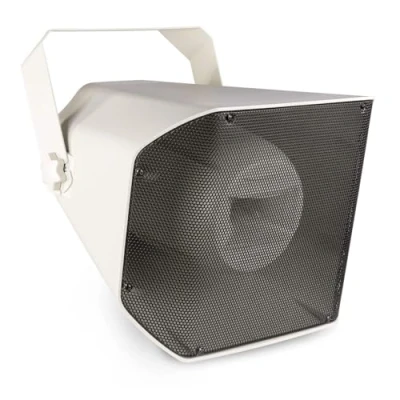 Imagen de Power Dynamics HS650 Altavoz con pabellón de 50 vatios, 100 V, 2 vías, IP66, Cuerpo ABS, Viene Pinza Montaje Ajustable, Ideal para anuncios Voz y música Ambiente