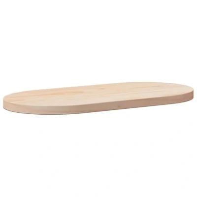 Imagen de vidaXL Tablero de mesa ovalado madera maciza pino 80x40x2,5 cm