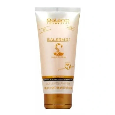 Imagen de Salerm 21 Jazmín y Ambar 200 ml Mascarilla Acondicionador sin Aclarado Anti Encrespamiento Reparador Puntas Abiertas Hidrata en Profundidad