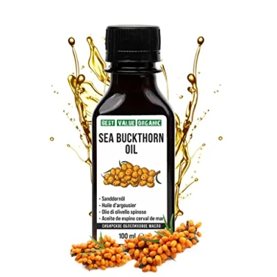 Imagen de Aceite de espino amarillo siberiano 3.4 oz líq. / 100 ml virgen extra crudo sin refinar, primer prensado en frío a partir semillas y bayas recolectadas el medio silvestre