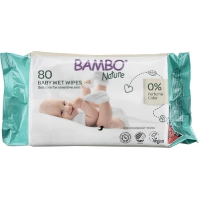Imagen de Bambo Toallitas Humedas Desechables Para Bebe 150 g