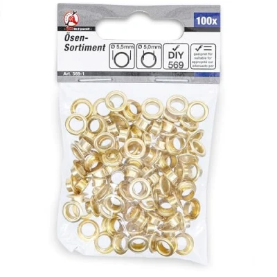 Imagen de BGS Diy 569 1 Surtido de ojales 5,0 x 5,5 mm 100 piezas