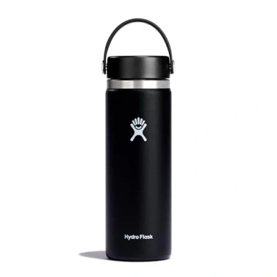 Imagen de Hydro Flask Wide Mouth Botella de Agua 591 ml (20 oz) Acero Inoxidable con Aislamiento al Vacío y Tapa a Prueba Fugas Revestimiento en Polvo Black