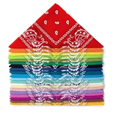 Imagen de Karl Loven EL BANDANA Lote de bandanas 100% Algodon primera calidad Paisley Panuelo Cabeza Cuello Bufanda Juego 20 Multicolore