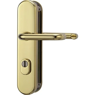 Imagen de Abus KLZS714 MS 12247 Blindaje para cerraduras de portal con tirador, ambas direcciones, protector cilindro circular, color latón