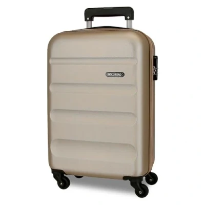 Imagen de Roll Road Flex Maleta de Cabina Beige 35x55x20 cms Equipaje Mano Air Europa Rígida ABS Cierre combinación Lateral 33L 2,78 kgs 4 Ruedas Dobles