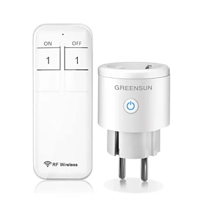 Imagen de Enchufe Inteligente, GreenSun con Mando a distancia, Interruptor Inteligente control remoto RF Smart Plug 16A Distancia