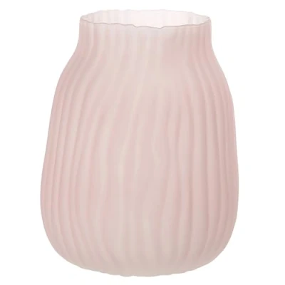 Imagen de JAKY Global Jarrón grande de cristal rosa moderno 21 cm alto para decoración flores, perfecto el hogar, oficina, centros mesa granja y jarrones vidrio sala estar