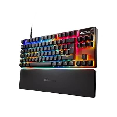 Imagen de SteelSeries Apex Pro TKL Gen 3 Teclado Gaming HyperMagnetic Interruptores OmniPoint 3.0 Accionamiento Ajustable Rapid Trigger Preajustes Tap y más RGB OLED Nor Layout QWERTY