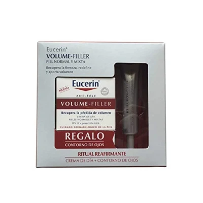 Imagen de Eucerin Volume Filler Crema de Dia Piel Normal Mixta 50 Ml+ Hyaluron Contorno Ojos Fps15 15 Ml REGALO