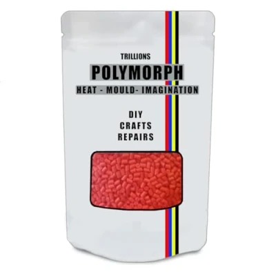 Imagen de Polimorfo rojo moldeable a mano, 100 g, termoplástico, usos ilimitados: manualidades, reparaciones de bricolaje, modelado, prototipos