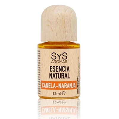 Imagen de Esencia Natural de canela y naranja SYS Aromas 12 ml para Quemador Esencias, ambientadores Hogar, Fragancias Humidificadores no Hidrosolubles, Esencias Velas, Aceite