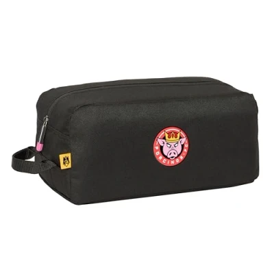 Imagen de Safta Kings League PORCINOS Zapatillero Mediano, Multiusos, Portatodo, Deporte, Extraescolares, Fútbol, Cómodo y Versátil, 34x18x15 cm, Color Negro