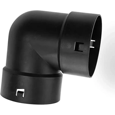 Imagen de Doubleyou Geovlies &amp; Baustoffe DN80 Reducción de ángulo 90 para tubos drenaje