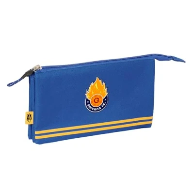 Imagen de Safta Kings League Saiyans Portatodo Triple, Estuche Infantil, Niño, Ideal para Niños en Edad Escolar, Cómodo y Versátil, Calidad Resistencia, 22x3x12 cm, Color Azul