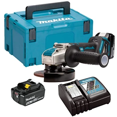 Imagen de Makita DGA519RTJ Amoladora angular inalámbrica (18 V, 5,0 Ah, 2 baterías y cargador)