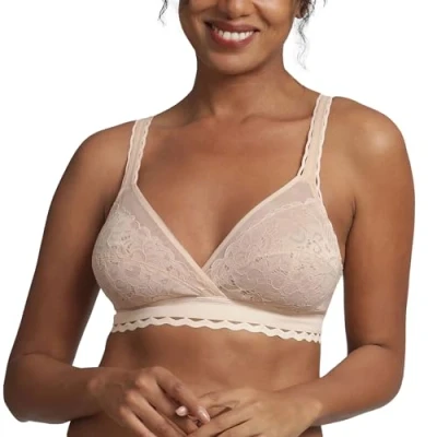 Imagen de Playtex Sujetador Sin Aros con encaje Reciclado Mujer x1, Beige, 90C