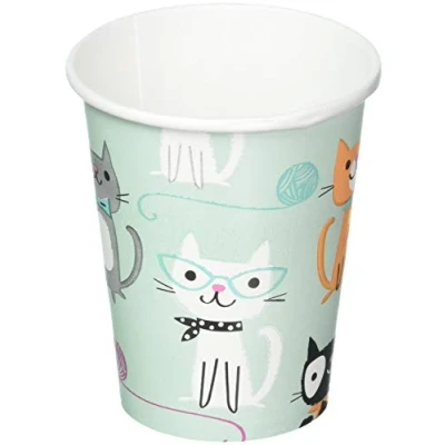 Imagen de Creative Convertting Vaso de papel 266 ml Gatti Purrfect Party, multicolor, 8C328591