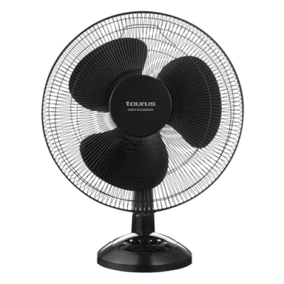 Imagen de Ventilador de sobremesa Taurus Greco 16 Elegance, 45 W, 3 velocidades, Sistema oscilación, Inclinación regulable, Negro