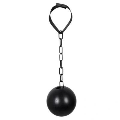 Imagen de Boland BOL00621 Bola al pie con cadena de plástico, color negro, 30 cm (Ciao Srl BOL00621)