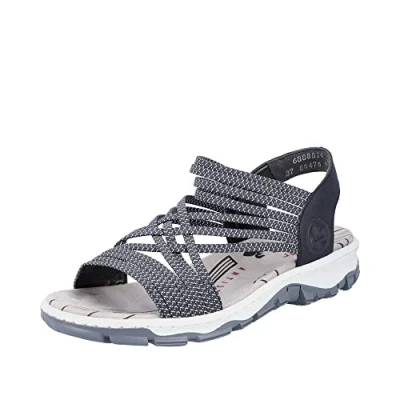 Imagen de Rieker 68888, Sandalia de Trekking Mujer, Azul, 41 EU
