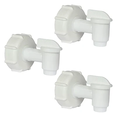 Imagen de Tapón con Grifo para garrafa o bidón. bidones rosca D60 61. Diámetro 59 61 mm. Apto uso alimentario. Resistente a químicos. (3 Unidades).